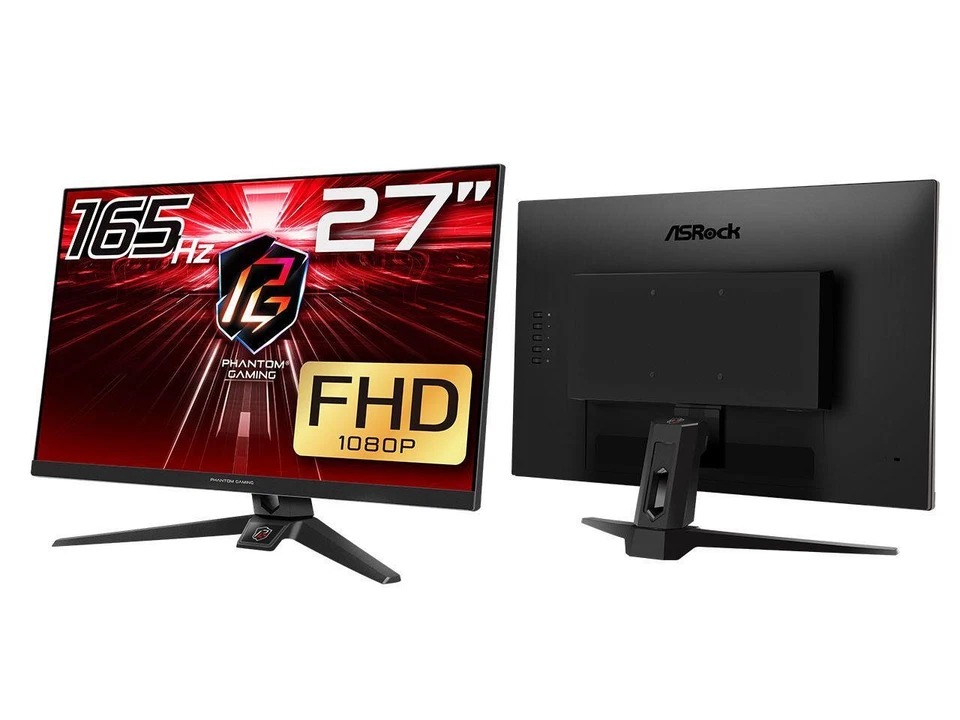 ASRock PHANTOM GAMING 27" FHD (1920 x 1080) 165Hz/1ms (144Hz and higher) - Image 2 of 4