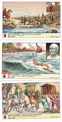 LAVAZZA KAFFEE - Komplette Serie 248 - Julius Caesar - Erstes Triumvirat 6 Karten