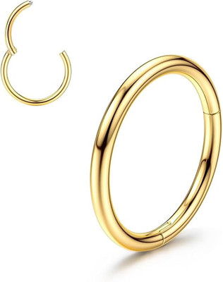 2 Stück Gold Nasenpiercing Ring, Chirurgenstahl Knorpelohrring Septum Clicker Ri