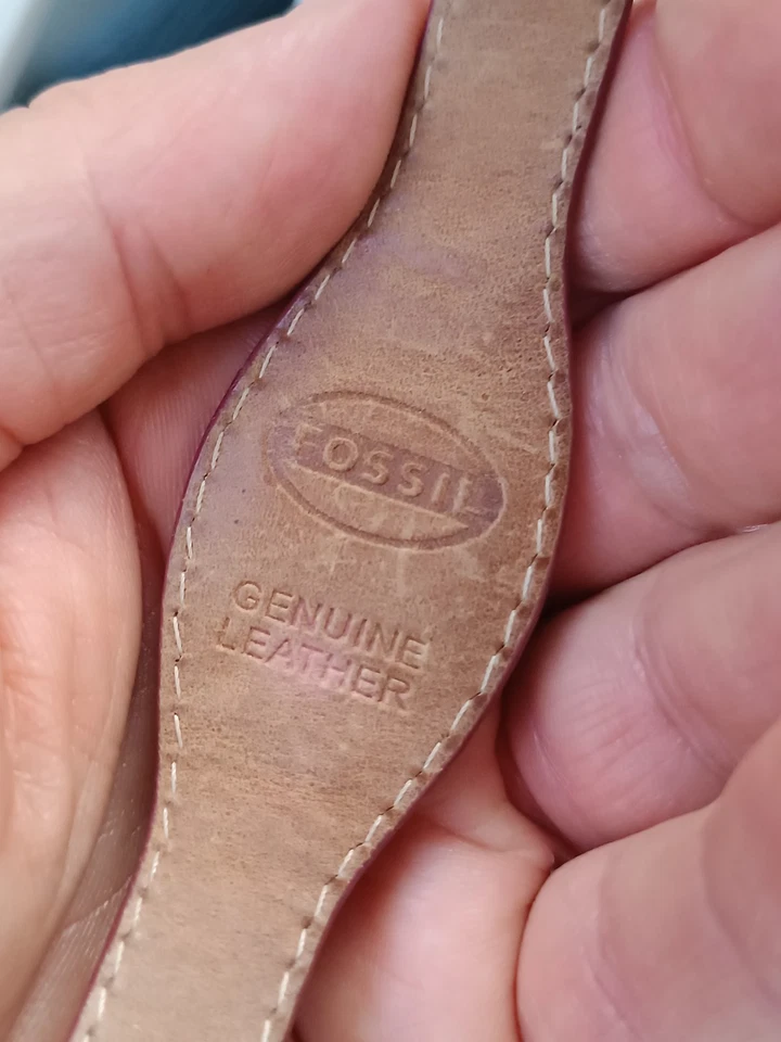 Correa de puño original de cuero genuino Fossil para dama Foto 2 de 4