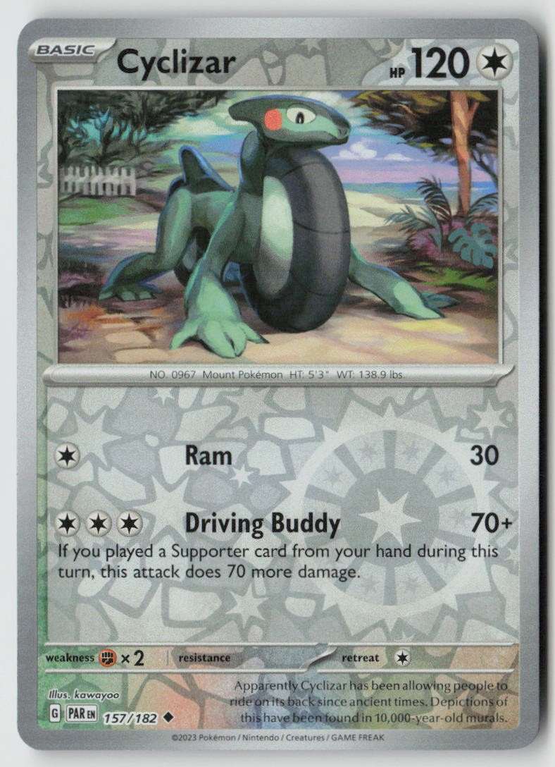 Cyclizar 157/182 Uncommon Paradox Rift Pokemon Reverse Holo Near Mint