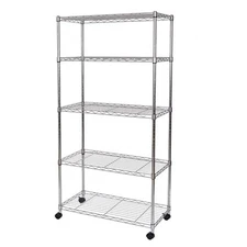 Seville Classics 5-Tier Steel Wire Shelving System In Zinc (30 In. W X 14 In. D