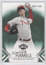 2012 Topps Triple Threads Emerald 7/250 Cole Hamels #75 02v3