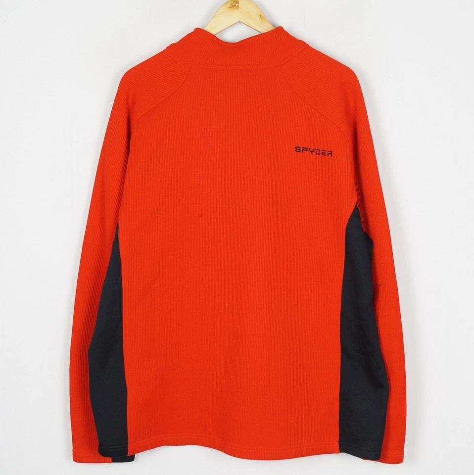 Pull homme SPYDER Active sports taille XXL rouge 1/4 zip col haut polyester... - Photo 2/4