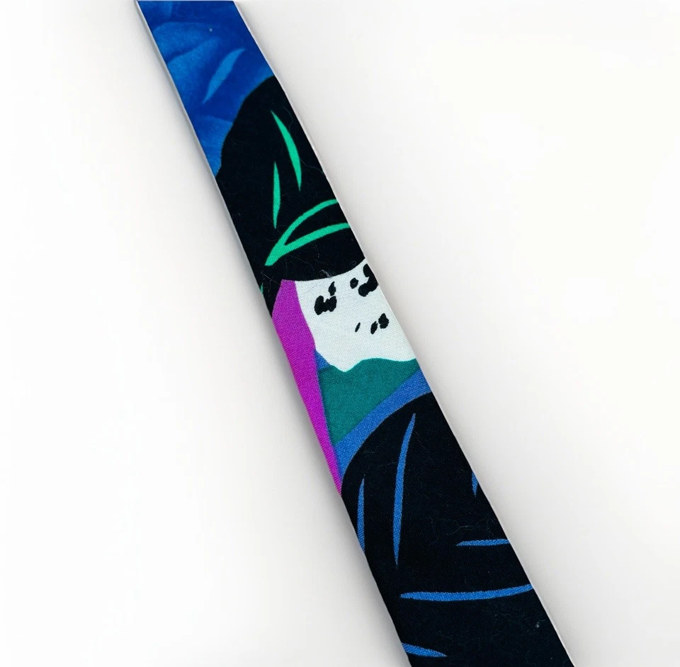 Corbata Corbata Ajustada Jordache Años 80 De Colección Estrecha Multicolor Abstracta Floral Nueva Ola Foto 2 de 4