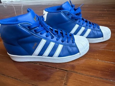 Adidas Pro Model High Top Shell Toe, Blue and White Size 5 1/2 Sneaker PCI789002