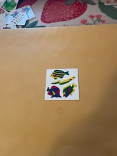 Vintage 1980s Great Seven Fuzzy Fish Stickers