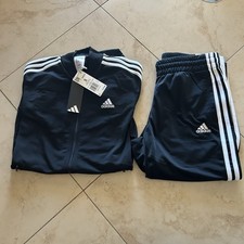 Adidas TS Tracksuit Women  s Size Small S Athleisure Athletic Black White Stripes