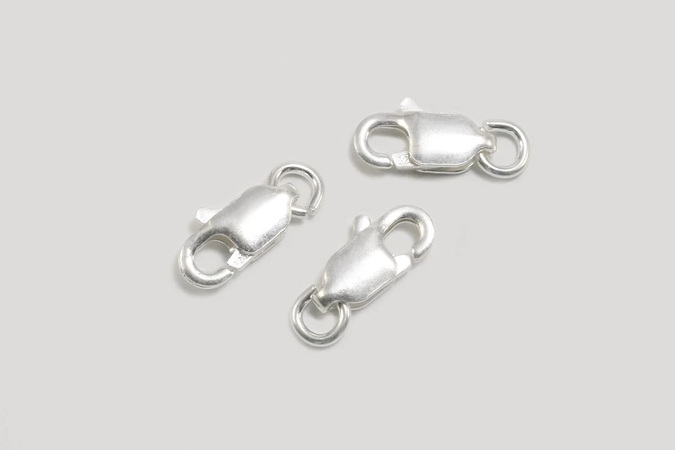 Inwaria Moschettone Chiusura 925 Argento 8/10/12/ 14 MM per Gioielli, SS131 - Immagine 2 di 2