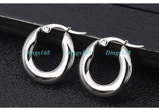 Genuine 18K Gold Filled Hypo-Allergenic Small - Medium Size Hoop Earrings Z141W