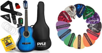 Beginner Acoustic Guitar Kit (3/4 Junior Size) and Chromacast CC-SAMPLE Sampler
