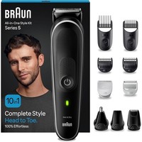 Braun 10-in-1 Grooming Kit MGK5440, Beard Trimmer, Hair Clippers & Nose Trimmer
