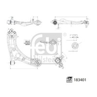 Querlenker, RadaufhäNgung Febi Bilstein 183401 Vorderachse