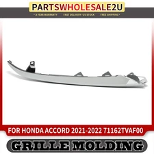 Front Passenger Grille Headlight Molding Trim for Honda Accord 2021-2022 Chrome