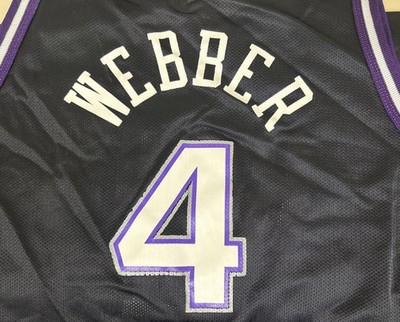 Chris Webber Sacramento Kings #4 Vintage Champion Jersey - Youth