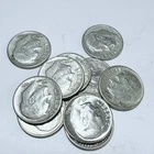 LOT OF 10 ROOSEVELT DIMES 90% SILVER FREE SHIPPING #7338