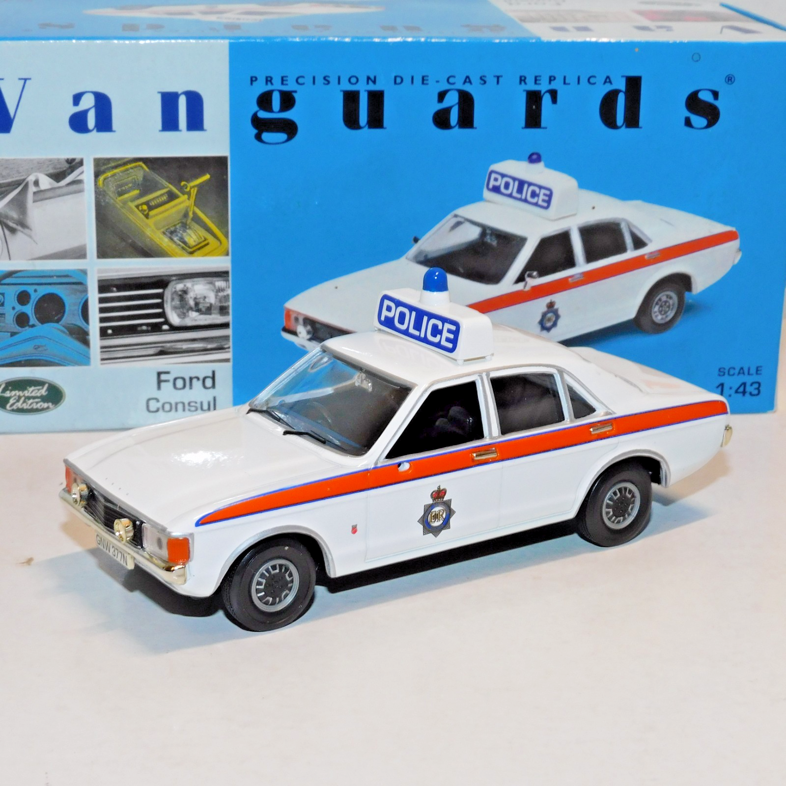 VANGUARDS FORD CONSUL WEST YORKSHIRE POLICE CAR 1/43 VA05503