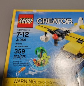 LEGO 31064 Creator Island Adventures 3 In 1 Sea Plane Boat Hut Retired NISB