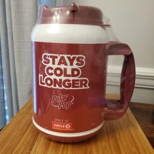 Circle K Polar Pop Whirley 44 oz RED Travel Beverage JUMBO Jug cup mug w lid NEW