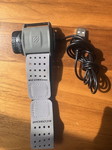 Scosche RHYTHM+ Heart Rate Monitor In Original Box With Charger & Extra Armband
