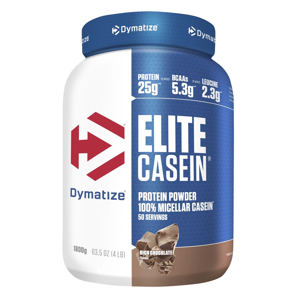 DYMATIZE Elite Casein Protein Pulver Rich Chocolate 1800g Casein Eiweißpulver