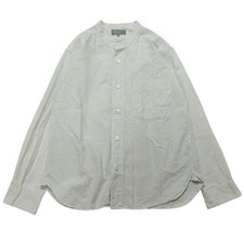 MARGARET HOWELL MHL. Cotton Cashmere Band Collar Shirt Size M Made In Japan