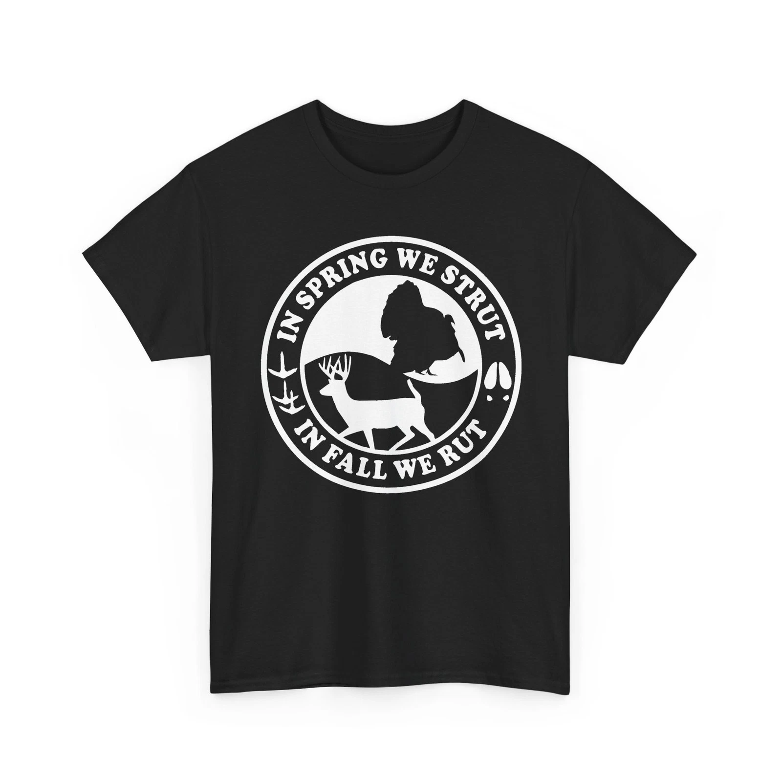 Strutt'in Rutt'in Whitetail Deer Turkey Hunting Unisex Heavy Cotton Tshirt
Opens in a new window or 