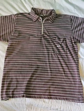 Vintage 70s Hang Ten stripped skate and surf Shirt. XL 