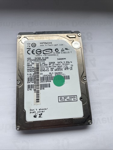 HITACHI TRAVELSTAR 5K500.B 320GB 5400U/min 8MB SATA II HTS545032B9A300 2.5" Zoll