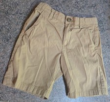H M Boys Tan Cotton Shorts; Elastic in Waist; Belt Loops; Pockets; Small 4-5A