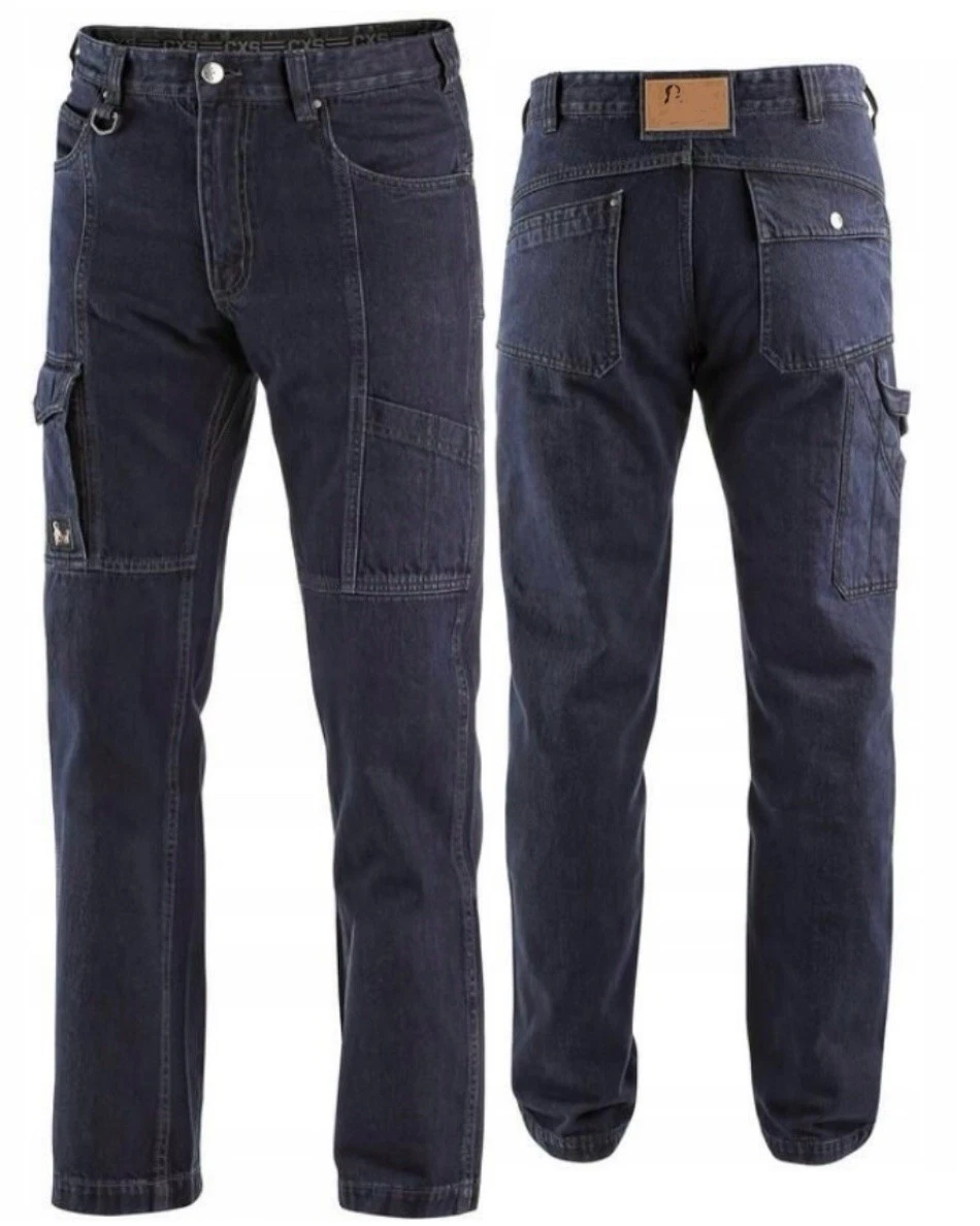 Mens Cargo Work Jeans Heavy Duty Utility Multi Pocket Long Leg Denim Trousers
Opens in a new window
