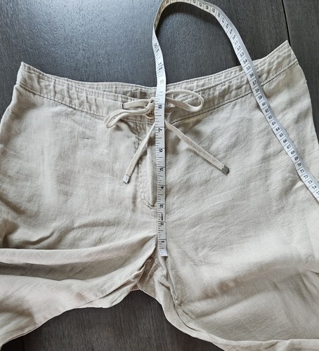 Tommy Bahama Women’s Beige Linen Pants Pull On Tie Waist Size 6 Neutral Coastal - Picture 4 of 10