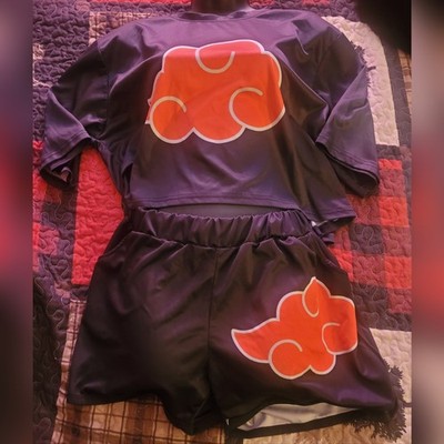 Naruto Cloud Print Women's Pajama Set 3X
