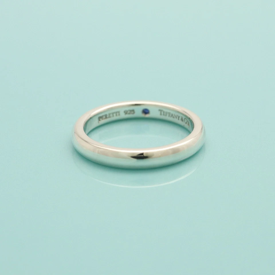 Anillo Tiffany & Co. Elsa Peretti Zafiro Apilable Banda Talla 4.25-4.5 Plata 925 Foto 4 de 4