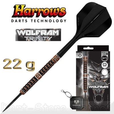 Harrows Wolfram TRINITY Steeldarts, Quick Point, 22g