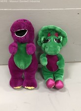 Lot of 2 Vintage Barney and Baby Bop Plush Toys