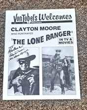 CLAYTON MOORE Lone Ranger Autographed 8 X 10 Photo Signed Publicity Event Photo