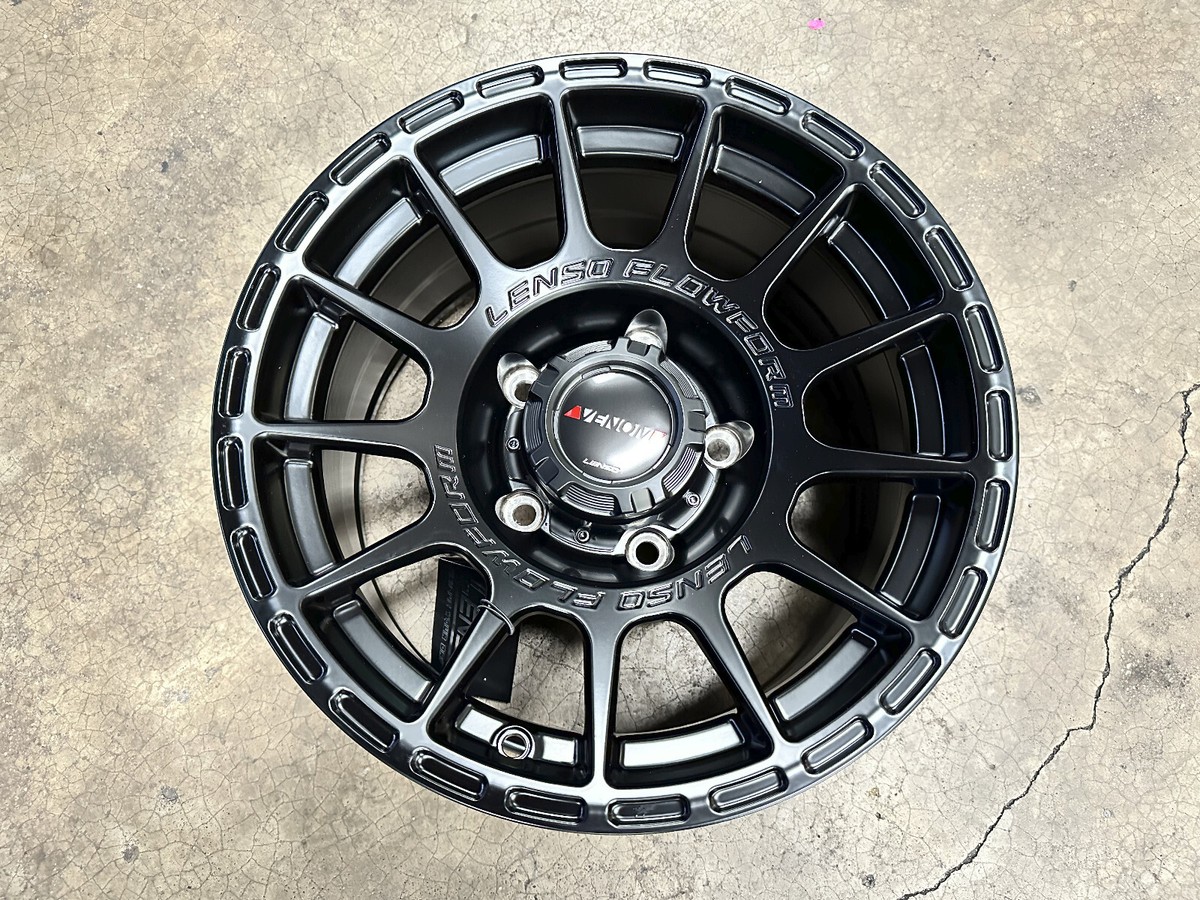 New 15x8J Lenso Venom 7 (5 Wheel ) BLACK 5x139.7 Suzuki Jimny