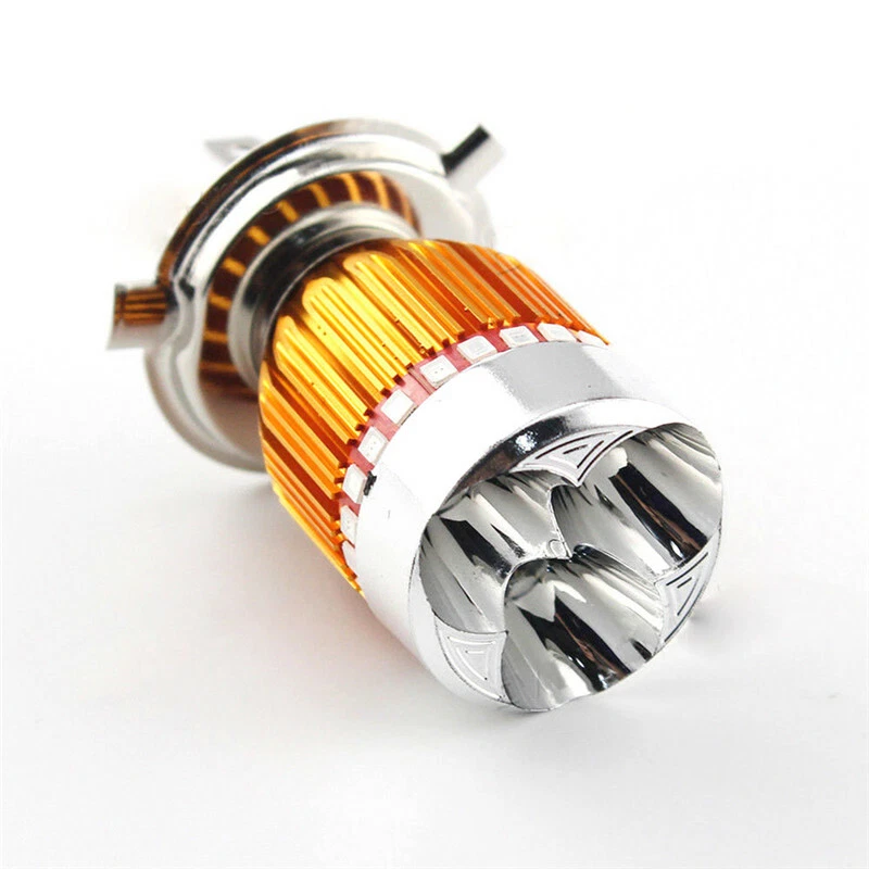 2X Strobe 9W White&RGB H4 Angel Eye Fog Lamp 900LM led Bulb Motorcycle Headlight - Image 4 of 4