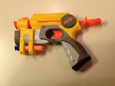 Nerf C-307A Nite Finder Pull Back Pistol Dart Gun w/ Laser Sight Working