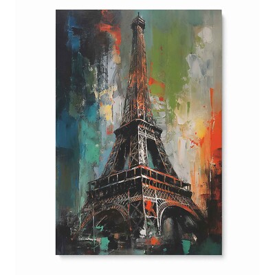 Eiffelturm Paris Abstrakte Wandkunst Leinwandbild, Wandbild Druck, Leinwand