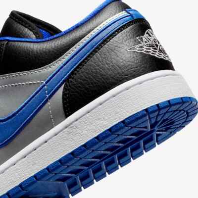 New Nike Air Jordan 1 Low Shoes - Black/ Game Royal (553558