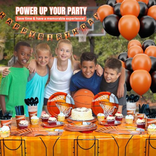 202 Stck. NCAA NBA Basketball Kinder Geburtstag Party Dekoration Set Ballons Banner Tasse - Bild 3 von 6