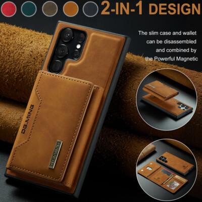Leder Hülle Samsung A16 A56 S23 S24 S25 Ultra FE Handy Tasche Magnet Schutz Case