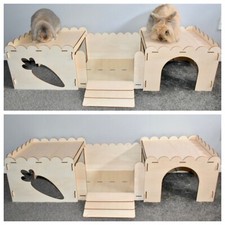 Small Pet, Rabbit & Guinea Pig Wood Toy Castle Hideaway