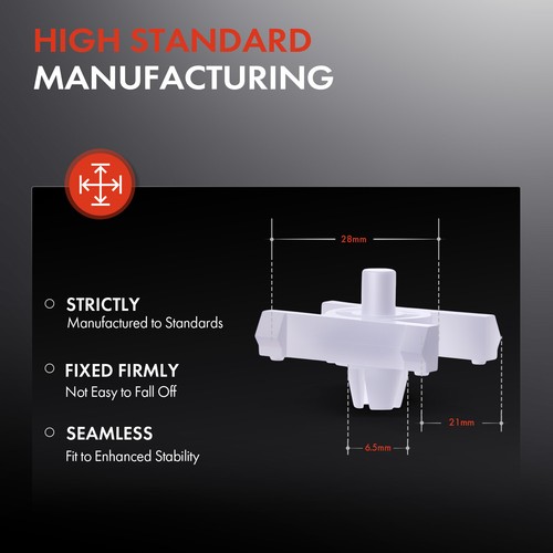 20Pcs 6.5mm Door Trim Molding Impact Strip Clip Fasteners for BMW E30 318i 320i - Picture 3 of 10