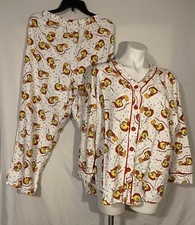 Looney Tunes 1997 Vtg Womens Pajama Set Size L Tweety Bird Tweet Dream