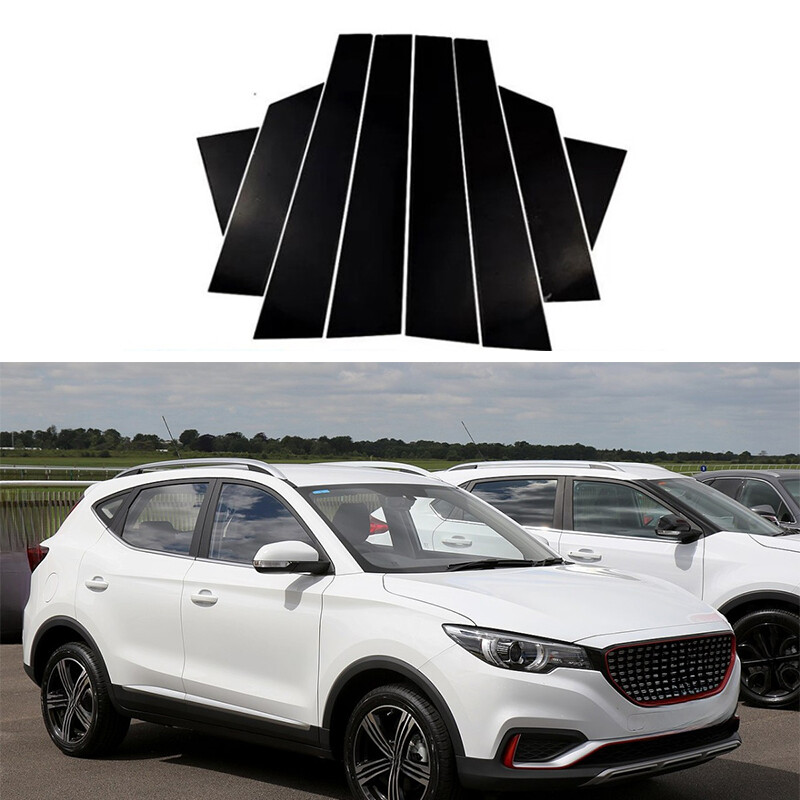 8pcs Black Pillar Posts Door Trim Cover Window Cover Decal For MG