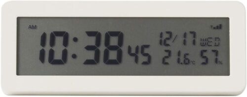 MUJI Digital radio clock (with loud alarm function) MJ-RDCLA(W) Japan - Afbeelding 1 van 4