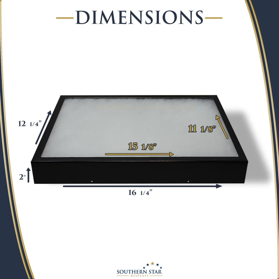 12 x 16 x 2 Riker Display Case Box for Collectibles Jewelry Arrowheads & More   - Image 2 of 3